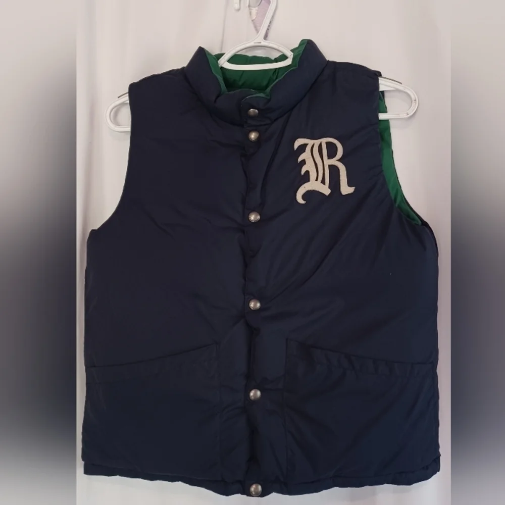Polo Ralph Lauren Size XL Reversible Down Puffer Vest Green